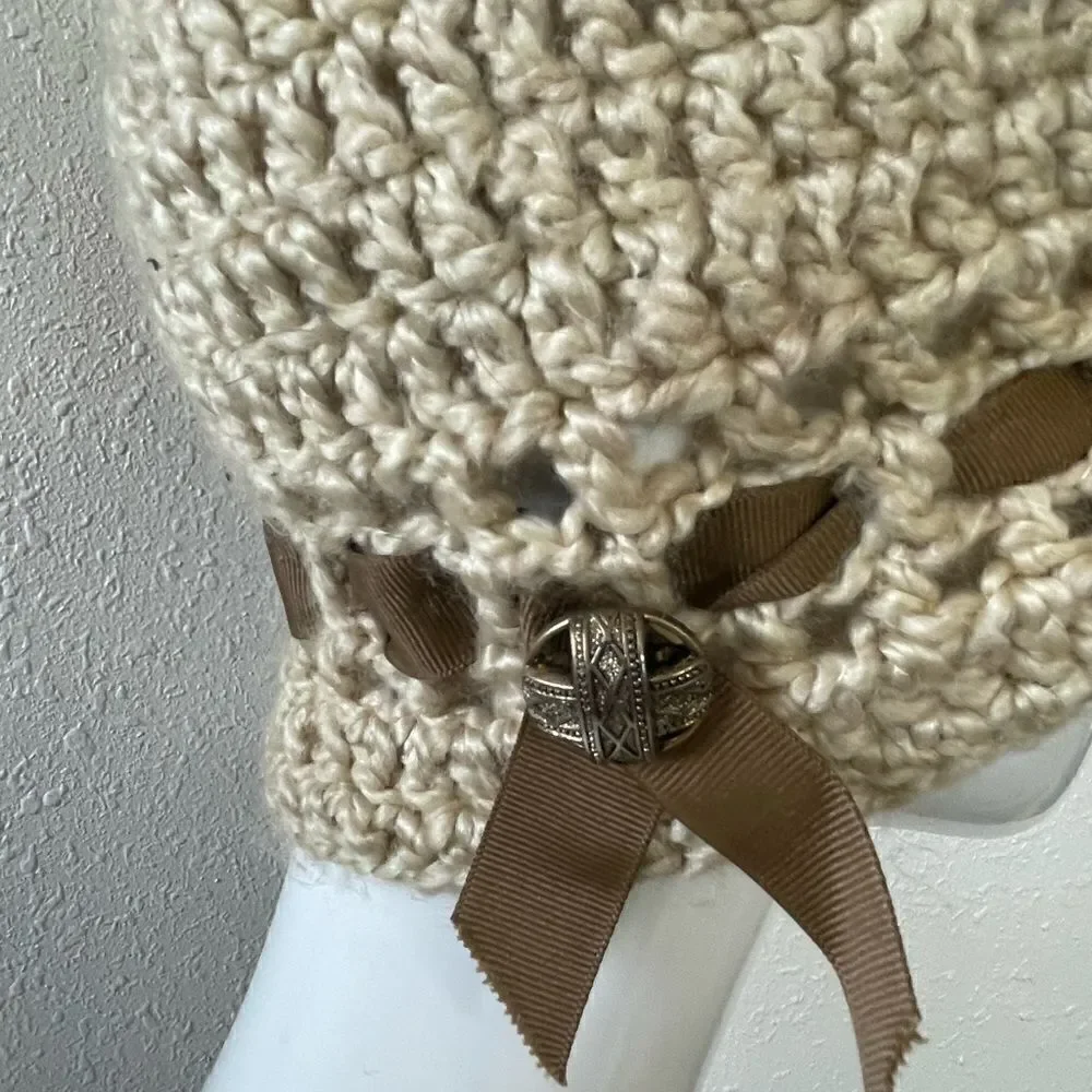 Loose Knit Sticking Cap EUC